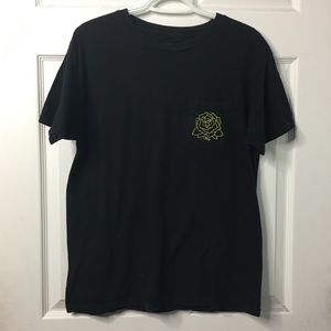 Obey tee with Gold Rose Design